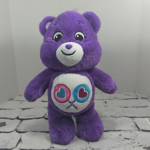 Primary image for Care Bears Share Bear Purple 14" Plush 2021 Lollipop Candy Stuffed Toy