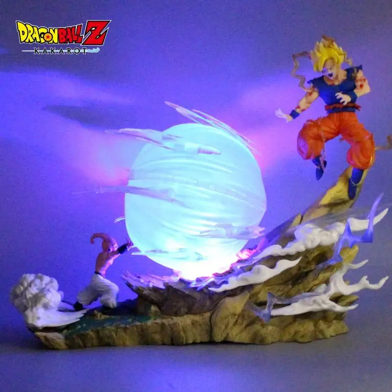 Stock 22CM Anime Dragon Ball Z Majin Buu Vs Son Goku Figurine GK Statue  Action - £28.15 GBP+