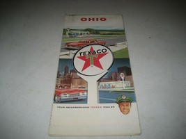 Vintage Texaco Ohio Road Map 1963 - £8.72 GBP