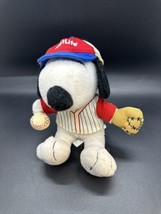 Snoopy Peanuts Baseball MetLife Plush Toy 5" Ball Glove Uniform - £3.32 GBP
