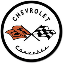 Corvette 1953 Chevrolet Logo Round Metal Sign - $18.95