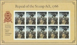 2016 Repeal of the Stamp Act Pane of 10  -  Stamps Scott 5064 - £8.43 GBP