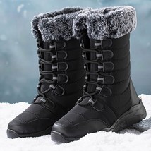 Women Boots Keep Warm Snow Boots For Winter Botas Mujer Waterproof Luxury Low He - £40.51 GBP