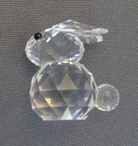Swarovski Bunny Rabbit Figurine Crystal 1.15&quot; Ears Back Vintage 1970s or 80s - $24.99