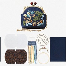 Stitch &amp; Style: Vintage Flower Coin Purse Kit - DIY Embroidery Clutch Making wit - $52.42