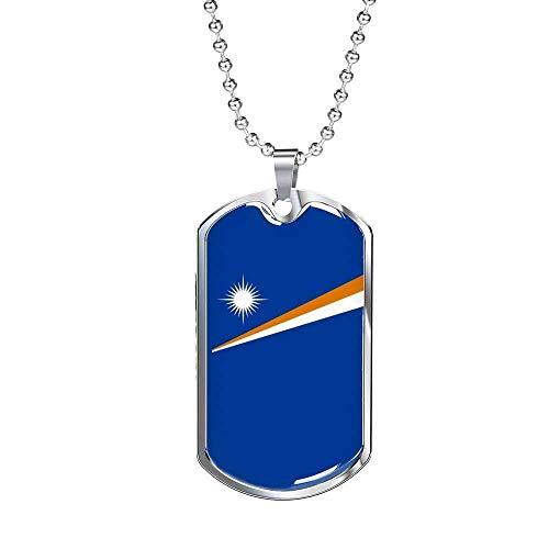 Express Your Love Gifts Marshall Islands Flag Necklace Marshall Islands Flag Eng