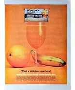 Minute Maid Fresh Frozen Banana Orange Juice 1962 Vintage Print Ad - $13.92 CAD