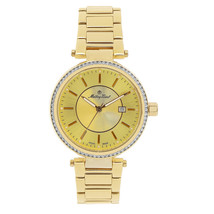 Mathey Tissot Women&#39;s Classic Gold Dial Watch - H610PDI - £90.54 GBP