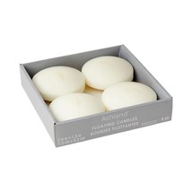 3&quot; White Unscented Floating Candles Pack Of 4 Party Favor Floater Disc L... - £5.34 GBP