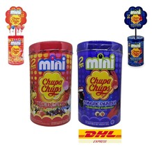 2x Mini Chupa Chups Lollipops Cola Fruit Creamy Flavor Tongue Painter Bo... - £35.76 GBP