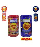 2x Mini Chupa Chups Lollipops Cola Fruit Creamy Flavor Tongue Painter Bo... - £35.07 GBP