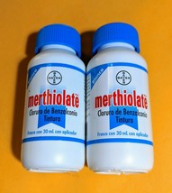 2x Bayer MERTHIOLATE Blanco Tintura †First Aid Antiseptic White 60ml/ea - $14.99