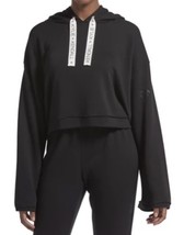 KENDALL + KYLIE Solid Cropped Hoodie Black Large NEW NWT - $19.79