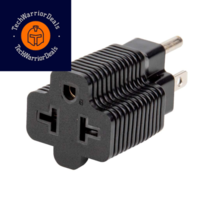 [4-in-1] 15 Amp Household AC Plug to 20 T 1 Count (Pack of 1), Black  - £14.56 GBP