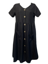 hailey &amp; co black button up short sleeve dress Size S - £14.87 GBP