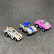Lot of 3 Micro Machines Chevy Corvette Blue Silver Pink Plymouth Arrow 1980&#39;s - £10.08 GBP