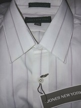 JONES NEW YORK MEN&#39;S LS BUTTON-DOWN DRESS SHIRT-COTTON/POLYESTER-NWT-LIGHT - £11.21 GBP