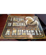 I Refuse To Become A Chicken Nugget Metal Tin Sign Humor Funny Garage Ba... - $10.86 CAD