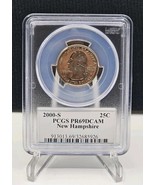 2000-S New Hampshire State Quarter PCGS PR69DCAM 25C - $307.68 MXN