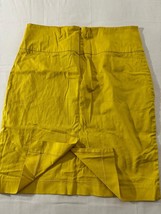 Jules & Leopold Women's Yellow Rear Zip & Slit Pull-On Skirt Size 8 Waist 30" image 2