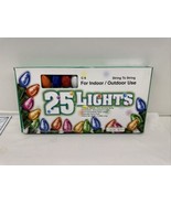 25CT C9 String Lights Multi Color 25 ft Green Wire Indoor/Outdoor Christmas - $14.80