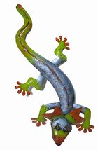 31&quot; LG Beautiful Unique Hand Crafted Metal Frilled Lizard Iguana Dragon ... - £46.69 GBP