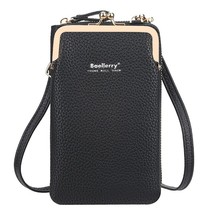 Baellerry Women Shoulder Bag  Lychee Leather Gold Buckle Design Phone Purse Card - £29.28 GBP