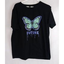 Romwe Future Butterfly Graphic T-Shirt Size Large - $9.89