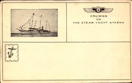 Undivided Back POSTCARD- Cruising On The Steam Yacht &quot;Athene&quot; BK66 - £6.98 GBP