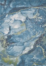 3' X 5' Teal Blue Abstract Area Rug - €122,18 EUR