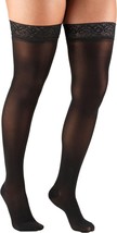 TRUFORM Sheer Thigh Highs Silicone Lace Band 20-30mmHg (Black) X-Large - £37.49 GBP