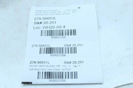 Driver Rear Door Vent Glass 203 Type Sedan Fits 01-07 MERCEDES C-CLASS 21208 image 2