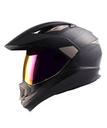 Dual Sport Motorcycle  MX ATV Dirt Bike Full Face Helmet Matt Black DOT ... - £127.89 GBP