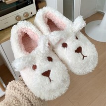  cow fluffy fur slippers women winter warm closed plush home slippers bunny kawaii flat thumb200
