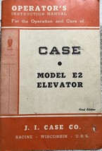 Case Model E2 Elevator Operator&#39;s Manual First Edition 1950 - $282.25 MXN