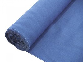 EUROPALMS Decorative Fabric, Burlap, Blue, 130cm - £15.04 GBP