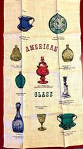 Vtg Linen Tea Towel Dish Cloth  Unused Kay Dee American Art Glass US Mad... - $22.95