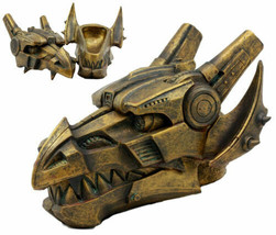 Steampunk Cyborg Dragon Head Jewelry Box Figurine 9.5&quot;L Cyber Robot Drac... - £42.16 GBP