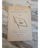 1909 Rhode Island INDEPENDENCE DAY BOOKLET patriotic observance in schoo... - $11.11 CAD