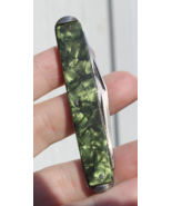 Iroquois pocket knife NY USA green cracked ice VERY RARE &amp; BEAUTIFUL HAN... - $1,113.51 MXN
