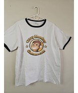 CrazyMonkeyGames.com Ringer Short Sleeve T-Shirt, White/Black Trim, Men&#39;s L - $23.74