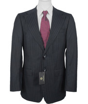 NEW! Gianni Versace Couture Striped Suit!  e 54 US 42  Wool &amp; Silk  Navy  Italy - £1,206.40 GBP