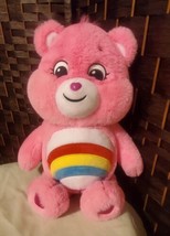 Care Bear Cheer Bear 2020 Pink Rainbow Plush Stuffed Animal 14” - £11.44 GBP