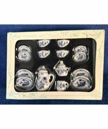 NIP 15 Piece Set Ceramic Mini DollHouse Coffee Tea Set Scale 1:12 - $184.79 MXN