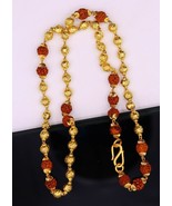 22 Kt 22 inch Yellow Gold Rudraksha Ball Beaded Chain Necklace Unisex Je... - £3,783.22 GBP