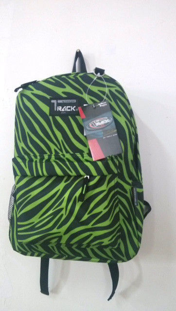 LIME Green ZEBRA  Backpack School Pack Bag 205 Stripes  Back Pack Free S... - $14.84