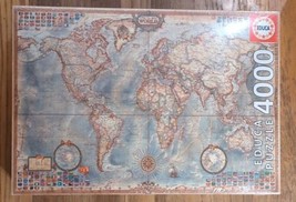 Educa BRAND World Political Map Of The World 4000 Piece Puzzle 14827 NEW - £22.83 GBP