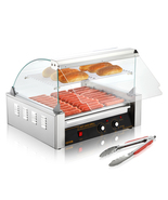 VEVOR Hot Dog Roller, 11 Rollers 30 Hot Dogs, 1650 W Stainless Grill Cooker - $186.99