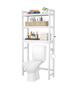 , Bamboo 3-Tier Over-The-Toilet Space Saver Organizer Rack, Stable Frees... - £93.30 GBP