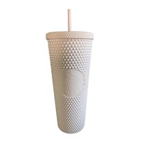 Starbucks Matte Lilac Lavender Bling Studded Tumbler Straw Cold Cup 24oz - New - £23.31 GBP